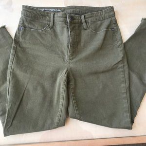 Talbots Olive Green High-Rise Jegging Ankle Pants